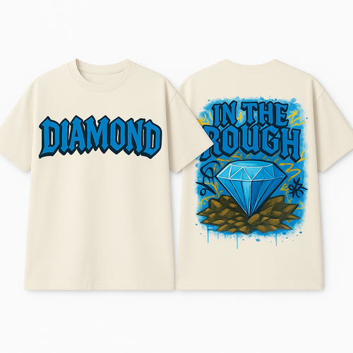 Pre Order : Premium Diamond in the Rough Tee (Blue)